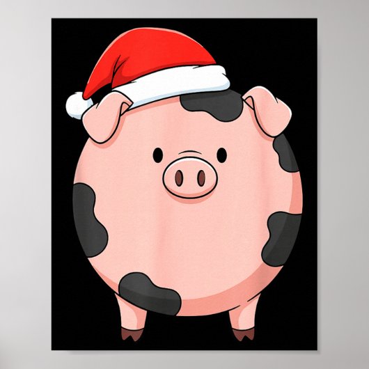 Christmas Cute G Round Nk G Holiday Art  Poster (Voorkant)