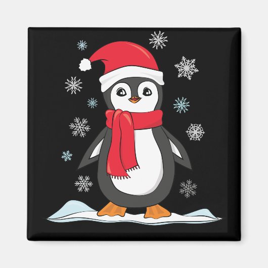 Christmas Cute Penguin Magneet (Voorkant)
