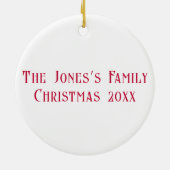 Christmas cute polar bear cub, Santa bear cub  Keramisch Ornament (Achterkant)