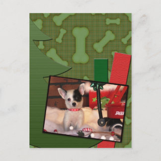 Christmas Cute Puppy Chihuahua Spots Feestdagenkaart