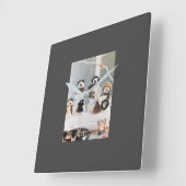 ***CHRISTMAS CUTE SNOWMEN*** CLOCK VIERKANTE KLOK (Hoek)