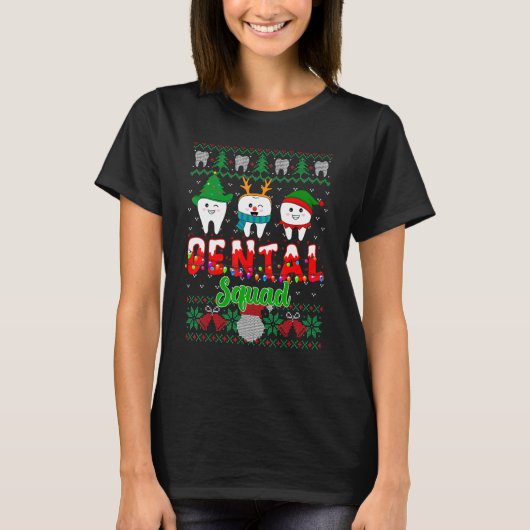 Christmas Cute Teeth Dental Assistant Xmas Dental T-shirt (Voorkant)