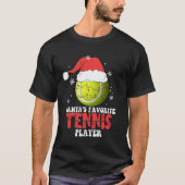 Christmas Cute Tennis Player T-shirt (Voorkant)