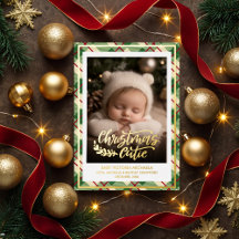 Christmas Cutie | Baby Photo Plaid Holiday