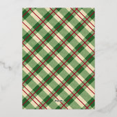 Christmas Cutie | Baby Photo Plaid Holiday Folie Feestdagenkaart (Achterkant)