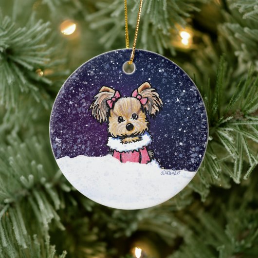 Christmas Cutie Yorkie Terrier Ornament (Boom)