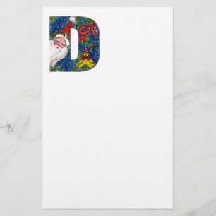CHRISTMAS D LETTER/SANTA CLAUS MET RODE RIBBON BRIEFPAPIER
