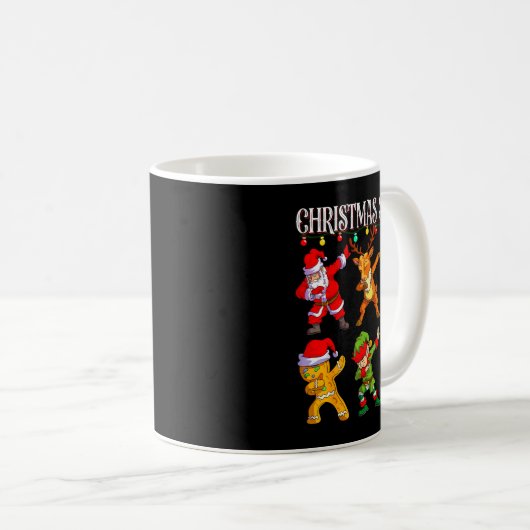 Christmas Dab Santa Friends Matching Family Christ Koffiemok (Voorkant rechts)
