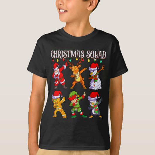 Christmas Dab Santa Friends Matching Family Christ T-shirt (Voorkant)