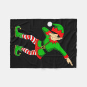 Christmas Dabbing Elf Santa Hat Boys Girls Kids Xm Fleece Deken (Voorkant (Horizontaal))