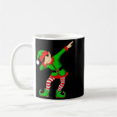 Christmas Dabbing Elf Santa Hat Boys Girls Kids Xm Koffiemok (Links)