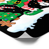 Christmas Dabbing Elf Tree Lights Boys Kids Dab Xm Poster (Hoek)