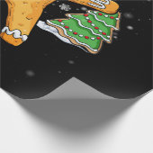 Christmas Dabbing Gingerbread Soccer Sport Santa Cadeaupapier (Hoek)