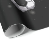 Christmas Dabbing Gingerbread Soccer Sport Santa Cadeaupapier (Rol Hoek)