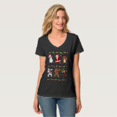 Christmas  Dabbing Santa Claus Dabbing Snowman  XM T-shirt (Voorkant volledig)