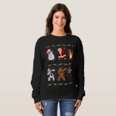 Christmas  Dabbing Santa Claus Dabbing Snowman  XM Trui (Voorkant volledig)