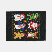 Christmas Dabbing Santa Elf Friends Boys Girls Men Fleece Deken (Voorkant (Horizontaal))