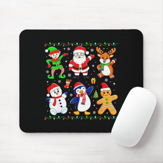 Christmas Dabbing Santa Elf Friends Boys Girls Men Muismat (Met muis)