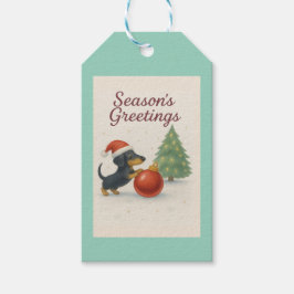 Christmas Dachshund  Cadeaulabel
