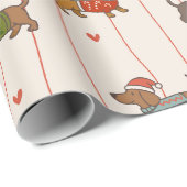 Christmas Dachshund  Cadeaupapier (Rol Hoek)