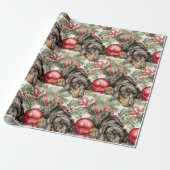 Christmas Dachshund Cadeaupapier (Uitgerold)