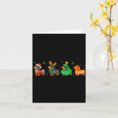 Christmas Dachshund Dog Weenie Merry Woofmas Dog M Kaart (Gele Bloem)