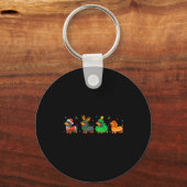 Christmas Dachshund Dog Weenie Merry Woofmas Dog M Sleutelhanger (Voorkant)