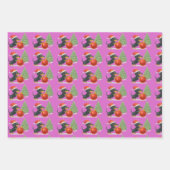Christmas Dachshund Dog Wrapping Sheet Set Inpakpapier Vel (Voorkant 3)
