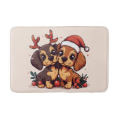 Christmas Dachshund Dogs Badmat (Voorkant)
