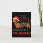 Christmas Dachshund Everyone Need Weiner Dog Pajam Kaart (Voorkant)