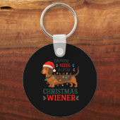 Christmas Dachshund Everyone Need Weiner Dog Pajam Sleutelhanger (Voorkant)