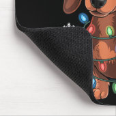 Christmas Dachshund Lights Santa Hat Holiday Dog L Muismat (Hoek)