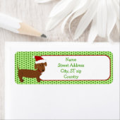 Christmas Dachshund Retouradreslabel Etiket (Insitu)