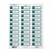 Christmas Dachshund Retouradreslabel Etiket (Full Sheet)
