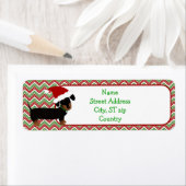 Christmas Dachshund Retouradreslabel Etiket (Insitu)