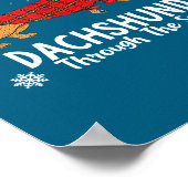 Christmas Dachshund Through The Snow Wiener Dog Sa Poster (Hoek)
