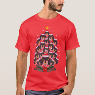 Christmas Dachshund Tree Woman Christmas Pajamas G T-shirt