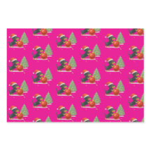 Christmas Dachshunds Wrapping Paper Set of 3
