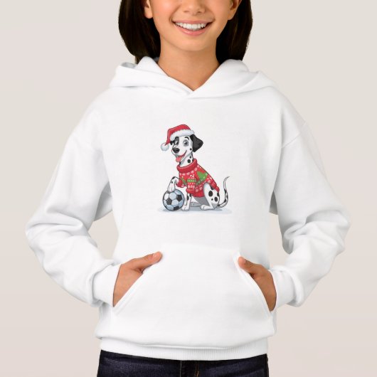 Christmas Dalmatian Dog with Soccer Ball (Voorkant)
