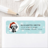 Christmas Dalmatian Retour Address Label (Insitu)
