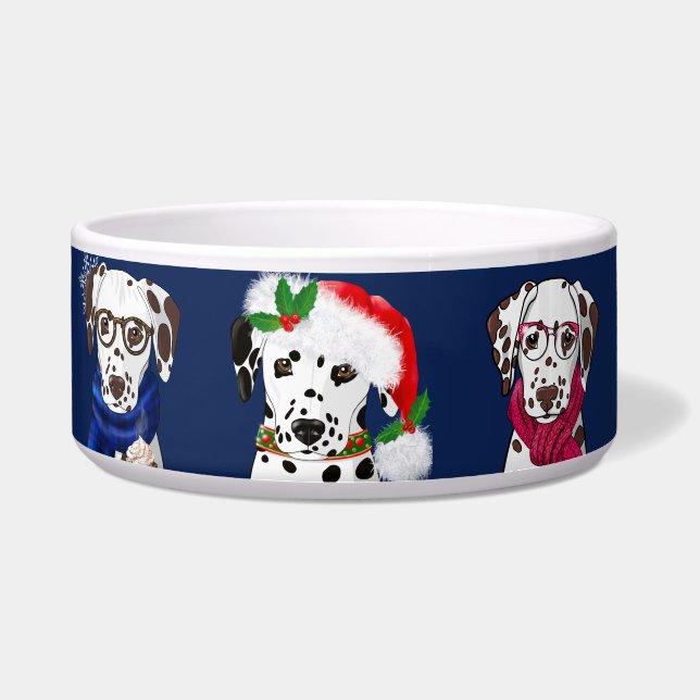 Christmas Dalmatians Voerbakje (Voorkant)
