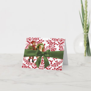 Christmas Damask Note Kaart