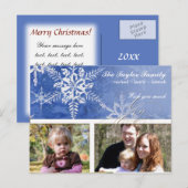 Christmas Damask Snowflake - Kaart (Voorkant / Achterkant)