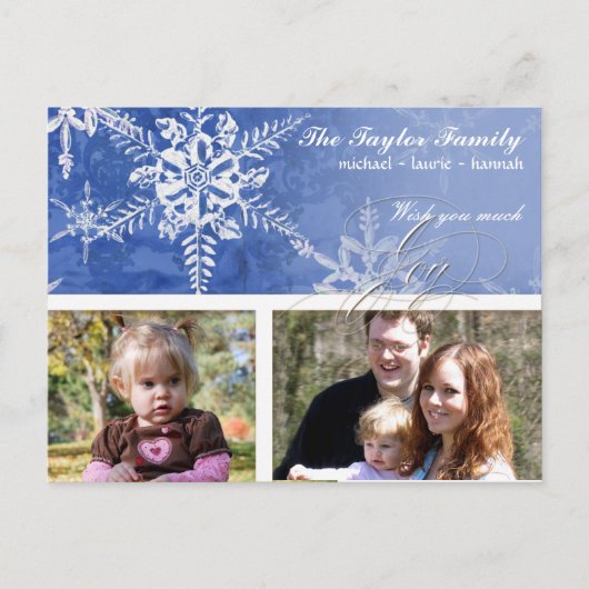 Christmas Damask Snowflake - Kaart (Voorkant)