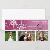 Christmas Damask Snowflake - Kaart (Voorkant / Achterkant)