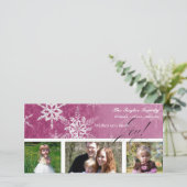 Christmas Damask Snowflake - Kaart (Staand voorkant)