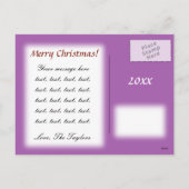 Christmas Damask Snowflake - Plum Paarse Kaart (Achterkant)