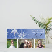 Christmas Damask Snowflake - Royal Blue Kaart (Staand voorkant)