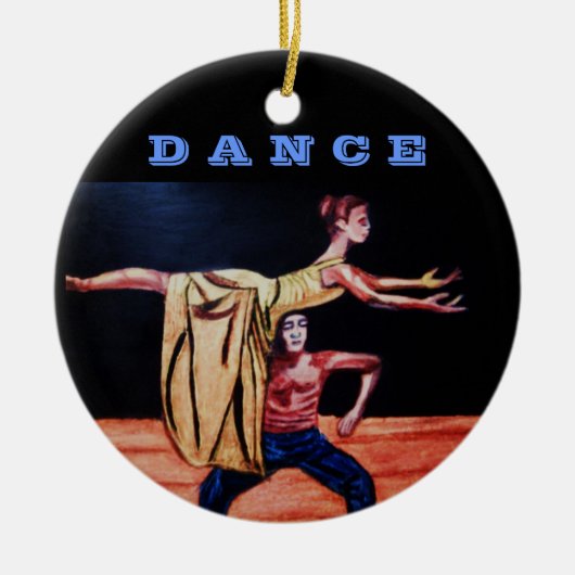 CHRISTMAS DANCE KERAMISCH ORNAMENT (Voorkant)