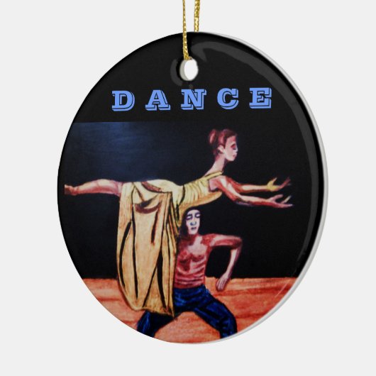 CHRISTMAS DANCE KERAMISCH ORNAMENT (Links)